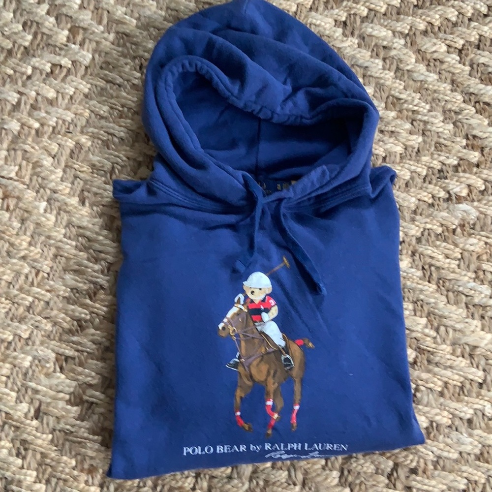 Polo Bear by RL blue hoodie - XL.